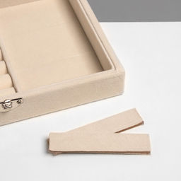 Шкатулка для украшений «Облако», 7 полос, 3 ячейки, 20×15×4.5, бежевая