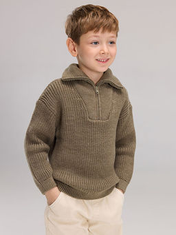 Dik Yaka Erkek ?ocuk Triko Kazak