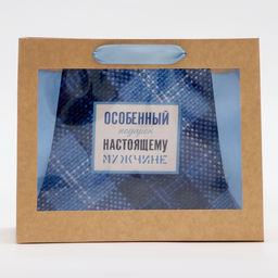 Пакет с PVC окном, Настоящему мужчине, 24?11?20 см
