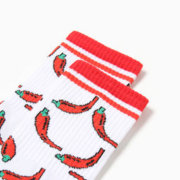 Цена за 2 шт. Носки мужские «Перцы» размер 41-44 (27-29 см), белый