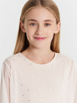 Платье для девочек нарядное с блестящими сердечками - Mark formelle фото 4