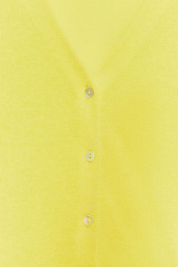 CHAQUETA PUNTO FINO / Amarillo