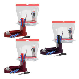 АКЦИЯ Цена за 4 шт. Набор настольный пластиковый ErichKrause® Harmony, Marsala, ассорти из 3 цветов