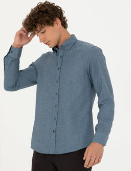 Рубашка Pierre Cardin Slim Fit синяя