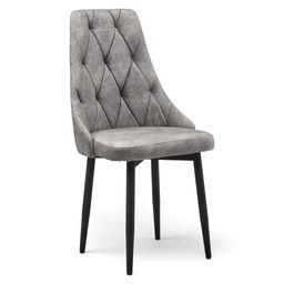 Стул мягкий для кухни «Граф», обивка nova 610, цвет тёмно – серый