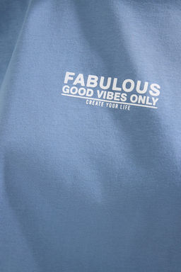 TRENDYOLMILLA Antrasit %100 Pamuk S?rt ve On Bask?l? Oversize/Genis Kesim Orme T-Shirt TWOSS24TS00183  фото 3