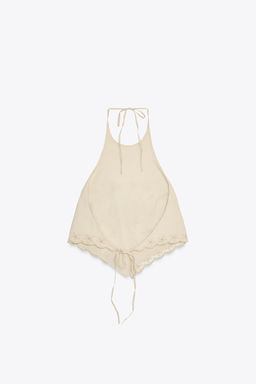 EMBROIDERED POPLIN TOP - Zara фото 9