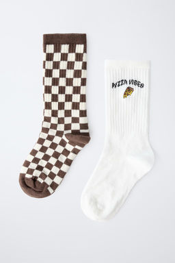 TWO-PACK OF PRINTED SOCKS - Zara фото 3