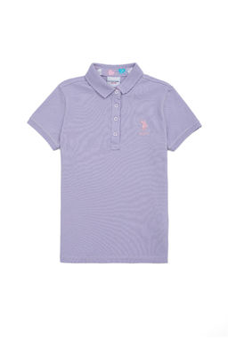 Сиреневая футболка для девочки Basic - U.s. polo assn фото 4