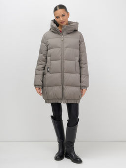 Куртка женская зимняя на резинке большого размера коричневого цвета 7619K Бренд: Visdeer  фото 4