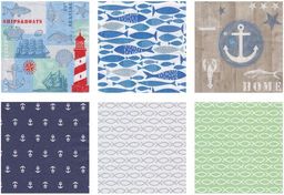 Love2art салфетки бумажные АССОРТИ 3х слойные SDD 33 x 33 12 шт. Набор №1216-18 Море зовет