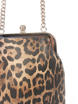 LACCOMA сумка Китти-HL040-леопард темно-коричневый эко кожа хлопок  фото 4