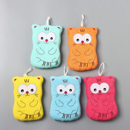 Мочалка для тела детская Доляна «Котики», для купания, МИКС