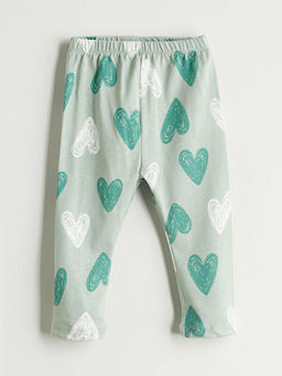 Beli Lastikli Bask?l? K?z Bebek Pijama Alt