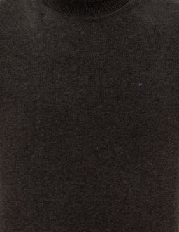 Gri Melanj Slim Fit Bal_k__ Yaka Basic Triko Kazak