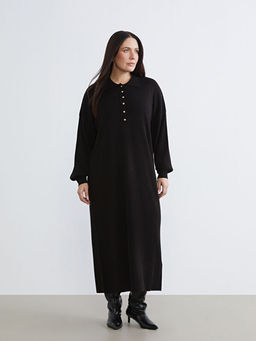 Polo Yaka Triko Elbise