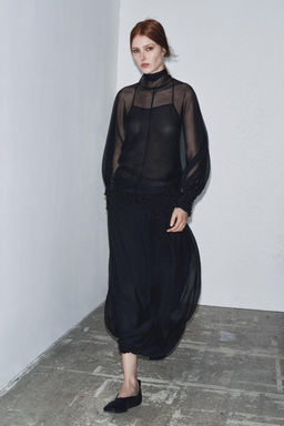 ZW COLLECTION SEQUINNED SKIRT - Zara фото 8