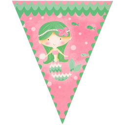 Растяжка "Русалка" 20 x16.5 см, 8 флажков