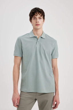 New Regular Fit K?sa Kollu Basic Duz Polo Tisort - Defacto фото 2