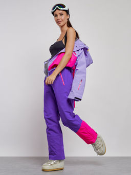 Горнолыжный комбинезон женский зимний фиолетового цвета 2327F - Chunmai фото 23