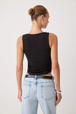 Siyah-Beyaz-Lacivert 3l_ Fitted/V_cuda Oturan Kal_n Ask_l_ Esnek _rme Atlet TWOSS26AL00137 - Trendyolmilla фото 3