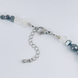 Колье из Горного Хрусталя и Гематита - Радуга самоцветов фото 3