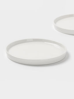Тарелки Magistro White Snow, набор 2 шт., d=16.5 см, фарфор, белые