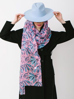 Большой мягкий очень нежный двусторонний палантин в стиле арт-деко - Tantino фото 8