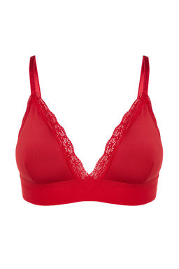 TRENDYOLMILLA Siyah Micro Dantelli Ip Ask?l? Dolgusuz Balensiz Kapl? Bralette Orme Sutyen THMAW24SU00011 фото 6