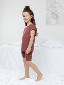 К 1647/шоколадный десерт,сердечки пижама для дев - Crockid фото 4