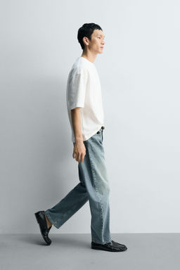JEANS RELAXED BARREL FIT / Azul / Verde - Zara фото 10