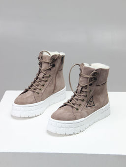 Ботинки 216.212131w. капучино замша/Шерсть