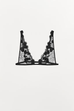 FLORAL LACE TRIANGLE BRALETTE - Zara фото 4