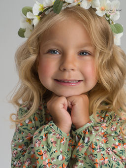 Платье Моана цветочки на хаки - Sovalina фото 18