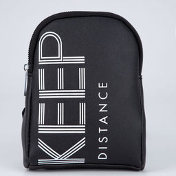 Сумка молодёжная через плечо KEEP distance, чёрная