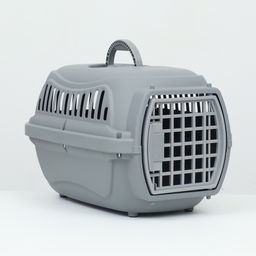 Переноска для животных пластиковая 47х32,5х30 см, серая