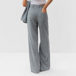 Брюки женские вельветовые MIST Velvet, размер 44 (M), серые