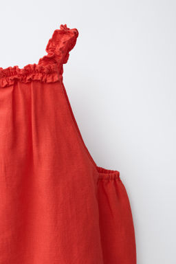 TOP HALTER CON LINO / Rojo - Zara фото 4
