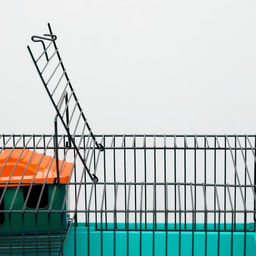 Клетка для грызунов Пижон №4, с этажом, укомплектованная, 37х26х18 см, бирюзовая  фото 5