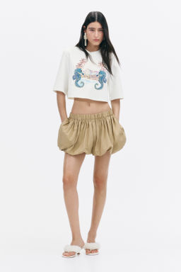 Camiseta cropped con detalles decorativos - H&m фото 2