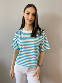 K11670 Футболка (плотный хлопок) ГОЛУБОЙ