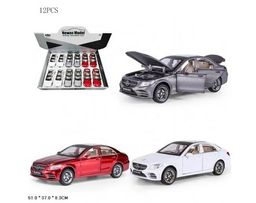 Металл. модель 15,5см "Toyota Crown (1:24) с эмбл." откр-ся 4 двери, капот и багажник (XA3223В) сигнализация, свет фар и стоп-ов, звук; по 12шт. в блоке