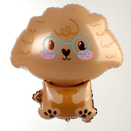 Цена за 2 шт. Воздушный шар фольгированный 27" «Щенок в очках», фигура