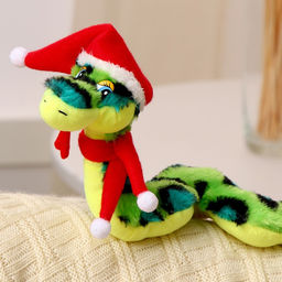 Мягкая игрушка Змея, в новогоднем колпаке, 16 см - Simaland фото 3