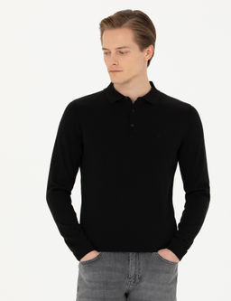 Черный базовый свитер узкого кроя - Cacharel фото 3