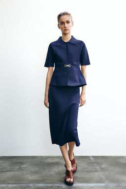 PLAIN KNIT MIDI SKIRT