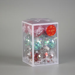 Ёлочные игрушки Калейдоскоп сеточка, шары новогодние, d=6 см, набор 12 шт., МИКС - Зимнее волшебство фото 4