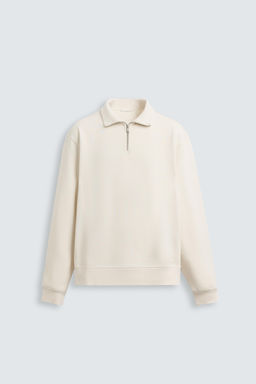 BASIC QUARTER-ZIP SWEATSHIRT - Zara фото 6