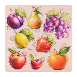 Пазл вкладыш деревянный Фрукты цветной