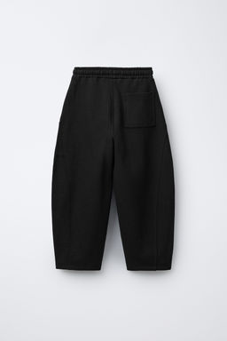 PANTAL?N FELPA BARREL ETIQUETA / Negro - Zara фото 2